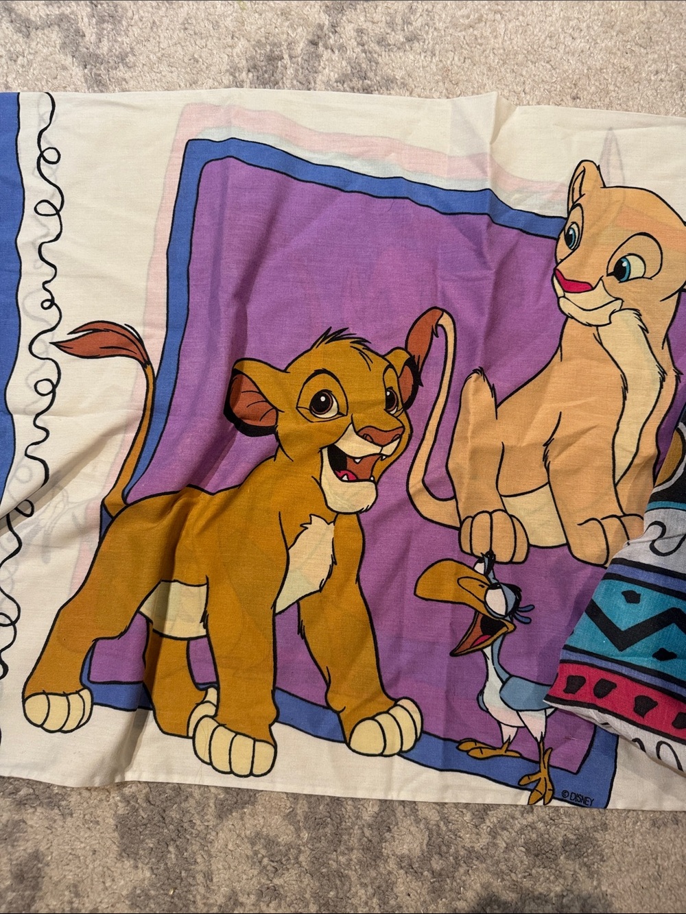 VINTAGE Lion King twin Sheets and Pillowcase - Picture 5 of 6